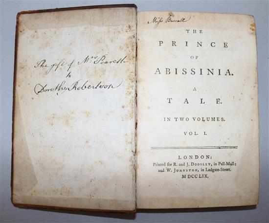 Johnson, Samuel - The Prince of Abissinia, & others (4)